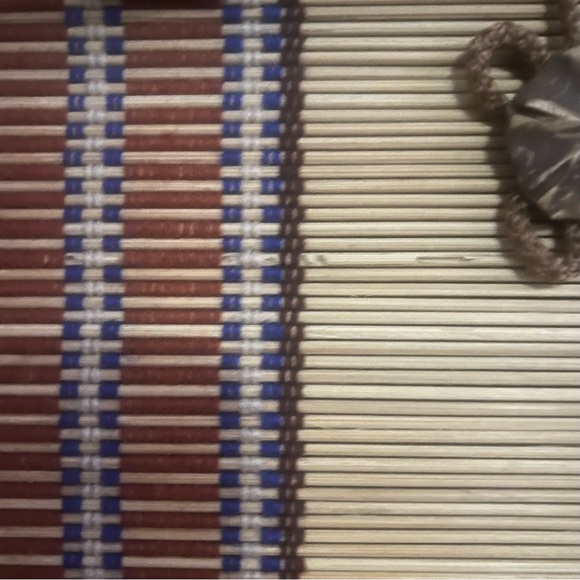 Vintage Collapsible Bamboo Handbag Slatted Double Wooden Handle Rectangle Purse - Picture 9 of 16